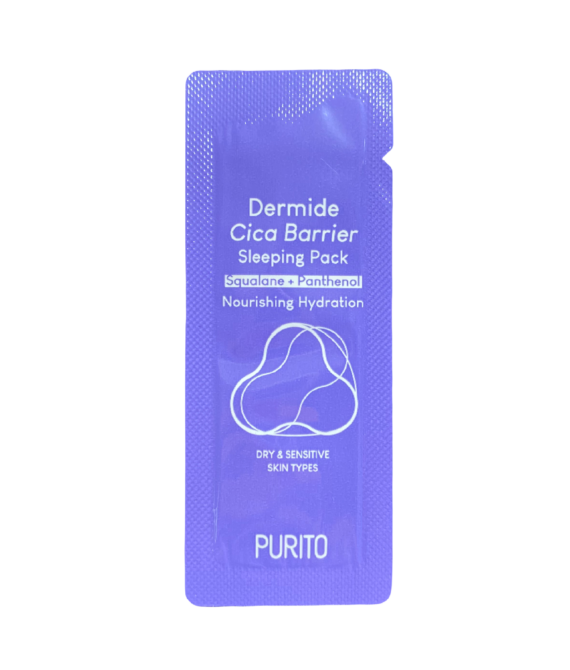 Тестер Відновлююча нічна маска з центеллою PURITO Dermide Cica Barrier Sleeping Pack 1.2 g