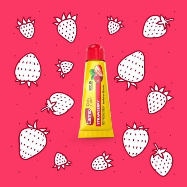 Бальзам для губ у тюбику полуниця Carmex Moisturizing Lip Balm Strawberry SPF 15 10 g - Зображення 2