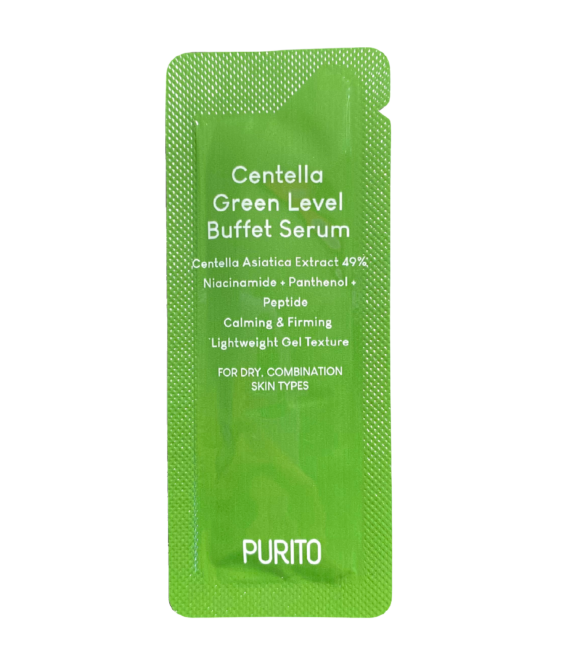 Тестер Відновлююча сироватка з центеллою та ніацинамідом PURITO Centella Green Level Buffet Serum 1 g