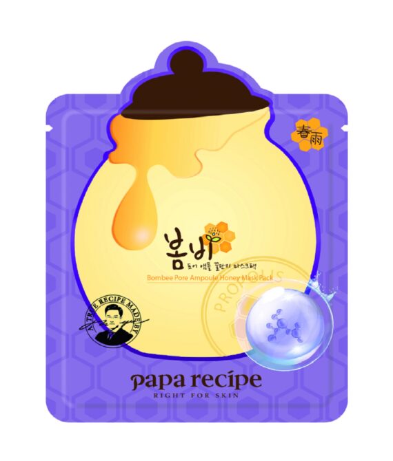 Тканинна маска для зменшення пор з екстрактом меду Papa Recipe Bombee Pore Ampoule Honey Mask 25 g