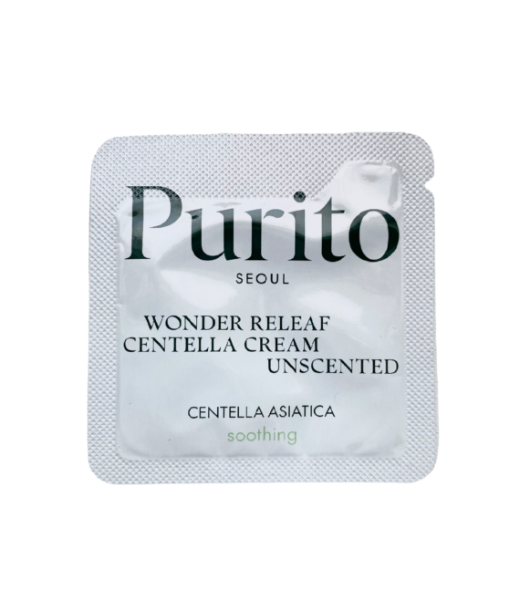 Тестер Крем для чутливої шкіри з центеллою без ефірних олій Purito Seoul Wonder Releaf Centella Cream Unscented 1 g