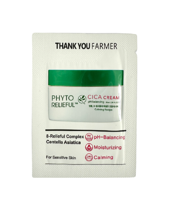 Тестер Заспокійливий крем THANK YOU FARMER Phyto Relieful™ Cica Cream 1 ml