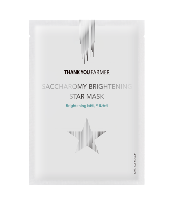 Тканинна маска для сяйва шкіри THANK YOU FARMER Saccharomy Brightening Star Mask 30 ml