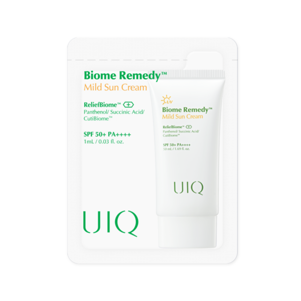 Тестер сонцезахисного крема UIQ Biome Remedy™ Mild Sun Cream SPF 50+ PA++++ 1 ml