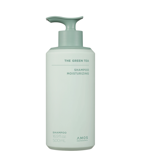 Зволожувальний шампунь для тонкого волосся AMOS Professional The Green Tea Shampoo Moisturizing, 500 ml