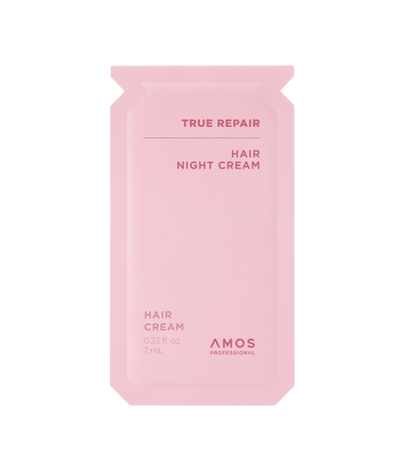 Тестер Нічний незмивний крем для сухого та пошкодженого волосся AMOS Professional True Repair Hair Night Cream, 7 ml
