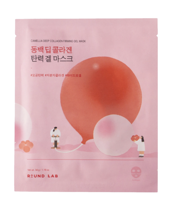 Гелева маска з колагеном ROUND LAB Camellia Deep Collagen Firming Gel Mask, 34 ml