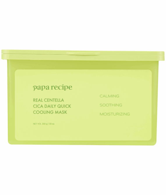 Упаковка заспокійливих масок з екстрактом центелли Papa Recipe Real Centella Cica Daily Quick Cooling Mask, 30 sheets