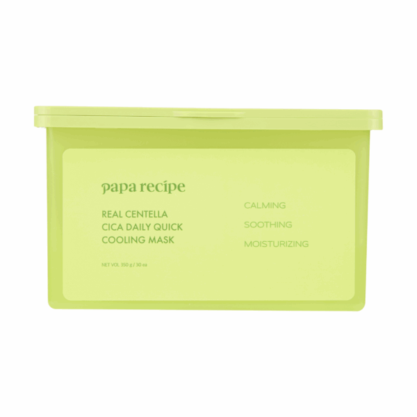Упаковка заспокійливих масок з екстрактом центелли Papa Recipe Real Centella Cica Daily Quick Cooling Mask, 30 sheets