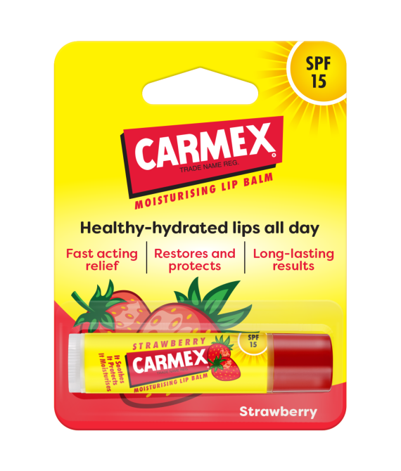 Бальзам для губ у стіку зі смаком полуниці Carmex Moisturizing Lip Balm Strawberry SPF 15 4,25 g