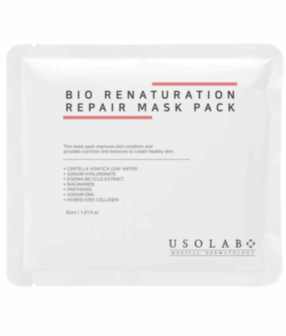 Відновлююча, заспокійлива та омолоджуюча маска USOLAB Bio Renaturation Repair Mask Pack