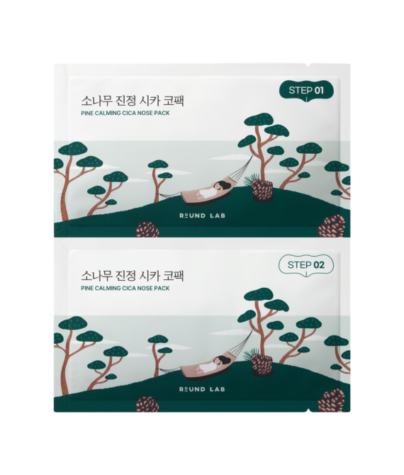 Смужки для носа з екстрактом голок сосни ROUND LAB Pine Calming Cica Nose Pack, 5 pcs