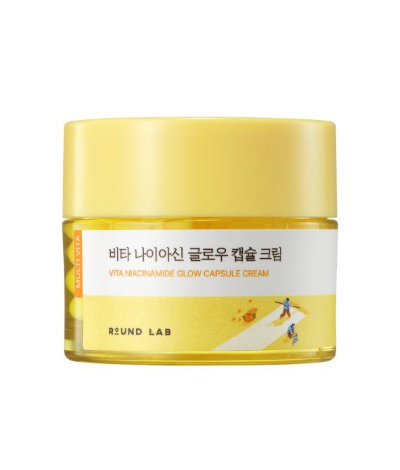 (пошкоджене пакування) Освітлювальний крем з капсулами ROUND LAB Vita Niacinamide Glow Capsule Cream, 50 ml