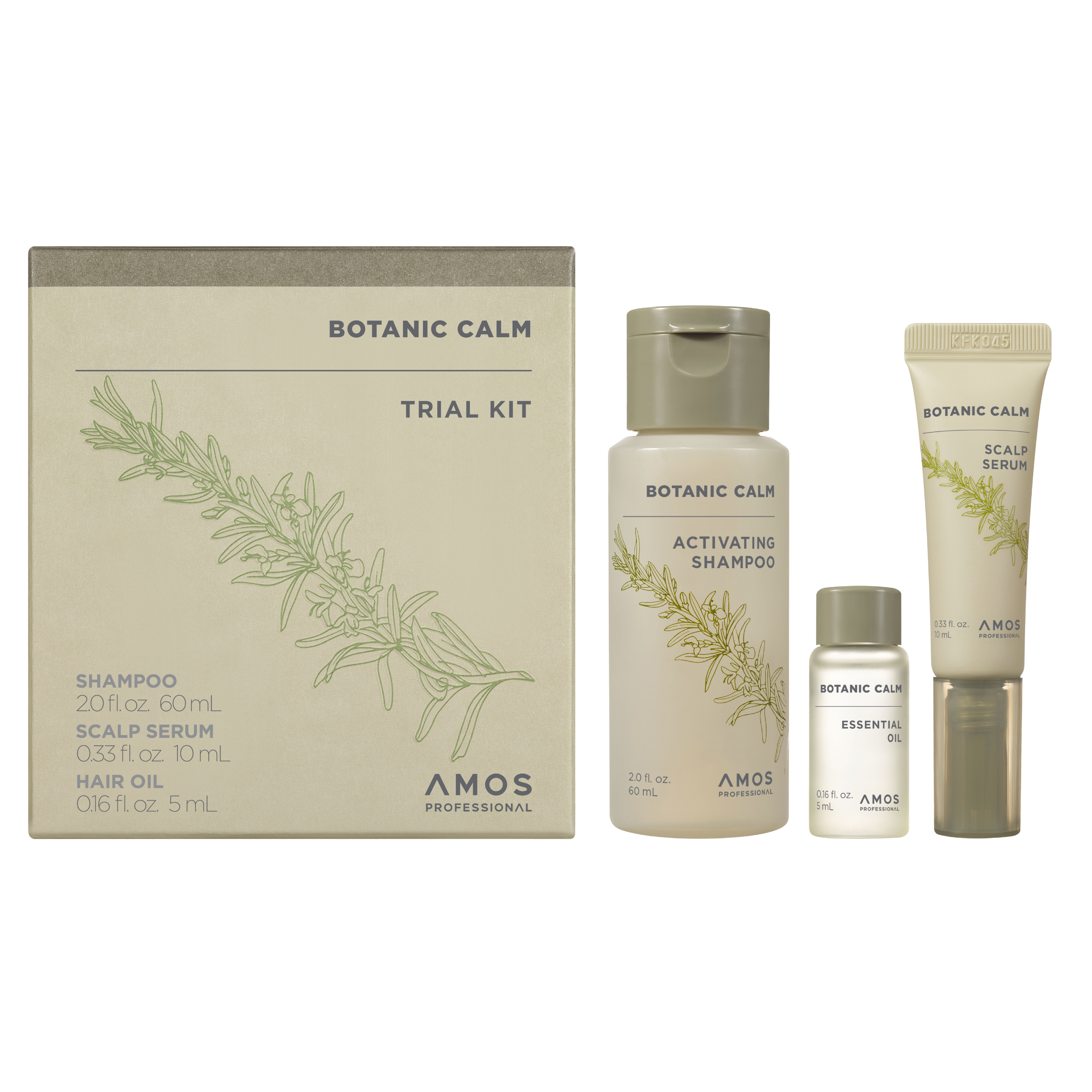 Набір мініатюр для чутливої шкіри голови AMOS Professional Botanic